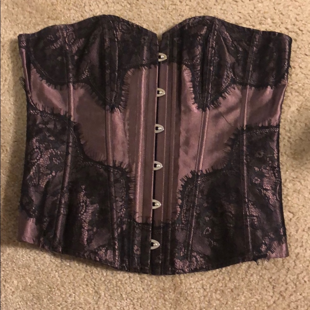 Burgundy corset